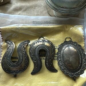 Authentic 100% silver belt buckle from Santa Fe unworn and in original condition